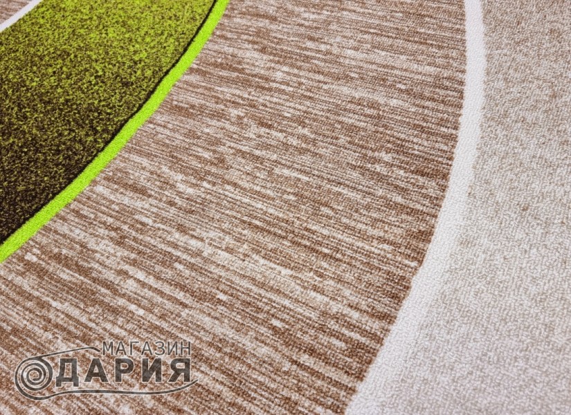 Мокетен килим ERIKA 8012 beige/green елипса